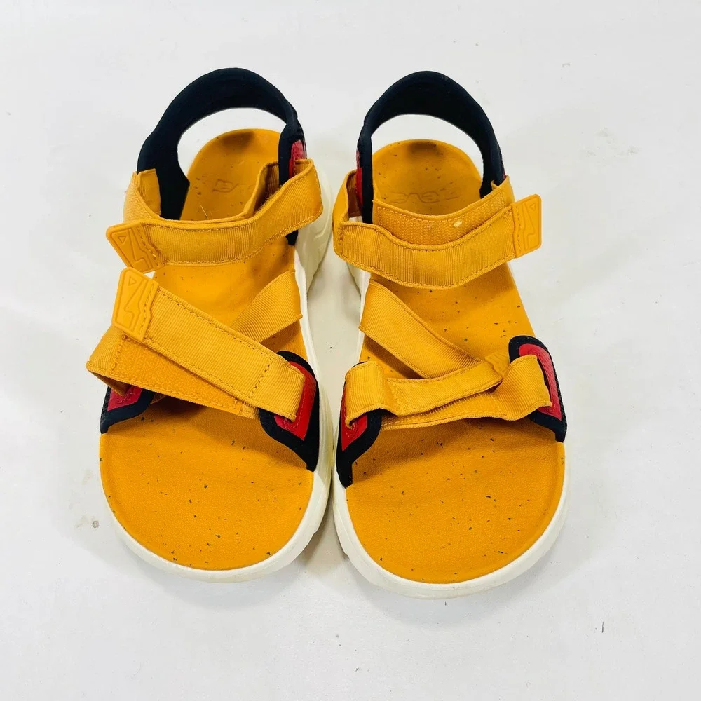 Teva Zymic Mens 10 Sport Sandals Mustard Yellow Red Black 1124049 REPREVE